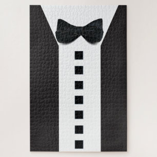 Grappige Tuxedo 🎩 Schattigee minimalistische eleg Legpuzzel