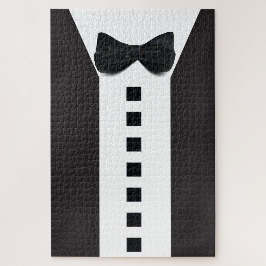 Grappige Tuxedo 🎩 Schattigee minimalistische eleg Legpuzzel (Verticaal)