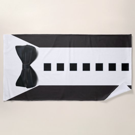 Grappige Tuxedo 🎩 Schattigee minimalistische eleg Strandlaken (Voorkant)