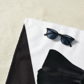 Grappige Tuxedo 🎩 Schattigee minimalistische eleg Strandlaken (In situ)