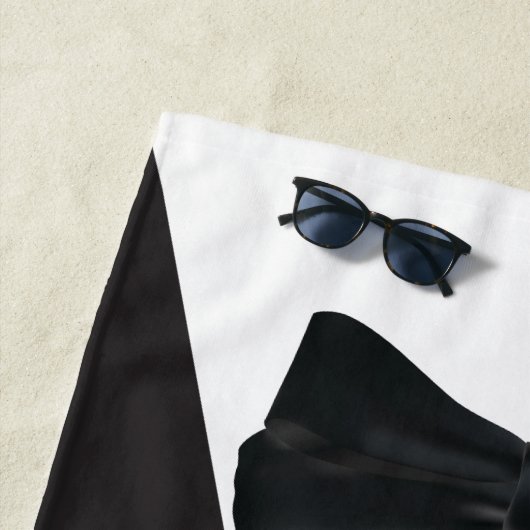 Grappige Tuxedo 🎩 Schattigee minimalistische eleg Strandlaken (In situ)