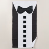 Grappige Tuxedo 🎩 Schattigee minimalistische eleg Strandlaken (Voorkant)