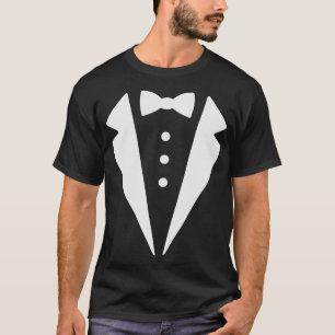 Grappige Tuxedo Strik Kostuum Formeel Pak Grafisch T-shirt