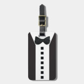 Grappige Tuxedo 🎩 Zwart Stropdas Formal Bagagelabel (Voorkant verticaal)
