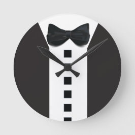Grappige Tuxedo 🎩 Zwart Stropdas Formal Ronde Klok