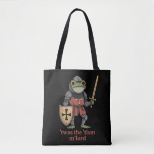 Grappige T'was The 'Tism M'Lord Middeleeuwse Ridde Tote Bag