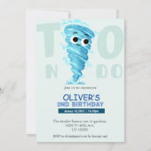 Grappige twee nado jongen 2e verjaardag uitnodigin kaart (Voorkant)