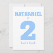 Grappige tweede verjaardag 2-jarige jongen Te Cool Kaart (Voorkant)