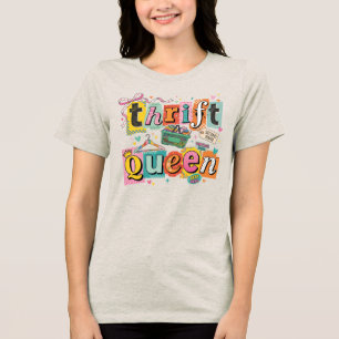 Grappige Tweedehands Koningin Tri-Blend Shirt