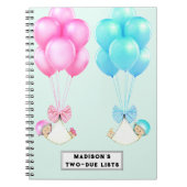 Grappige tweeling zwangerschap planner notitieboek (Voorkant)