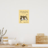 Grappige Tweelingen poster Zodiac Kat Sterren teke (Keuken)