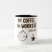 Grappige tweetonige Mok voor koffieliefhebbers (Center)