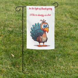 Grappige tweezijdige Thanksgiving Tuinvlag