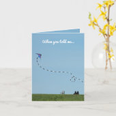 Grappige twist "Go Fly a Kite" mooie manier om te  Kaart (Gele Bloem)