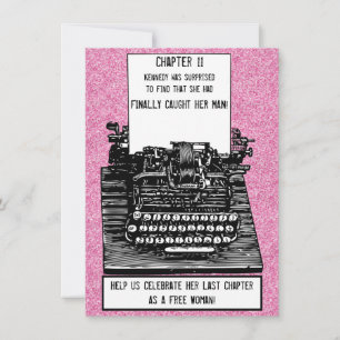 Grappige  typemachine Bride Bachelorette Kaart