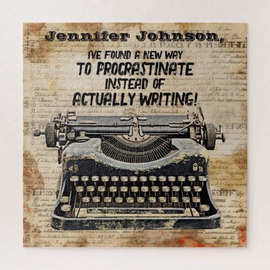 Grappige  Typewriter Puzzel Legpuzzel (Verticaal)