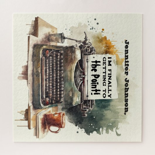 Grappige Typewriter Puzzel Legpuzzel (Horizontaal)