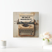 Grappige  Typewriter wandklok (Huis)