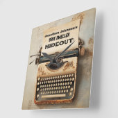 Grappige  Typewriter wandklok (Hoek)
