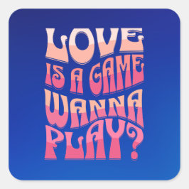 Grappige typograaf Valentijn Vierkante Sticker