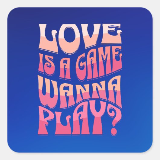 Grappige typograaf Valentijn Vierkante Sticker (Voorkant)