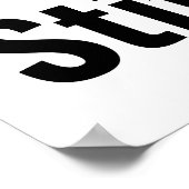 Grappige typografie citaat stifle wees stil sarcas poster (Hoek)