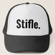 Grappige typografie citaat stifle wees stil sarcas