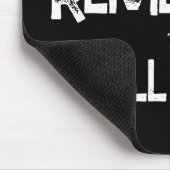 Grappige typografie eenvoudige zwart-wit Muismat (Hoek)