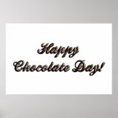 Grappige typografie Happy Chocolate Day Poster (Voorkant)