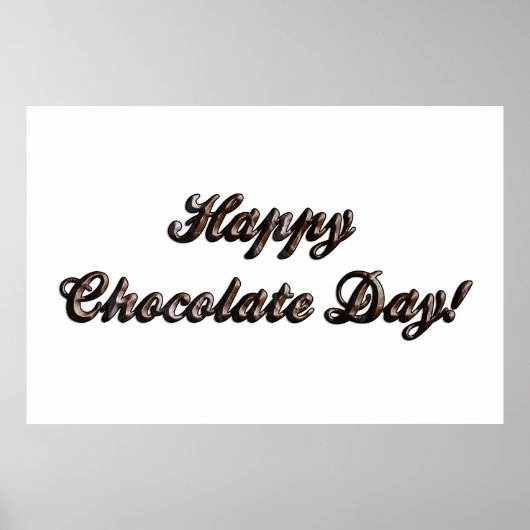 Grappige typografie Happy Chocolate Day Poster (Voorkant)