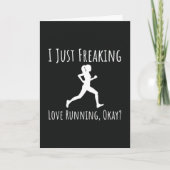 Grappige typografie hardlopende kaarten loper fitn (Voorkant)