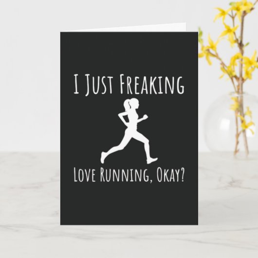 Grappige typografie hardlopende kaarten loper fitn (Gele Bloem)