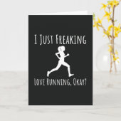 Grappige typografie hardlopers loper fitness gym kaart (Gele Bloem)