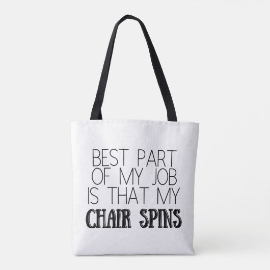 Grappige typografie het beste deel van mijn Canvas Tote Bag (Achterkant)