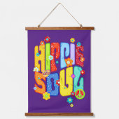 Grappige typografie - HIPPIE ZIEL 1 Hangend Wandkleed (Voorkant)