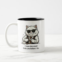 Grappige typografie koffiebekers voor collega's en