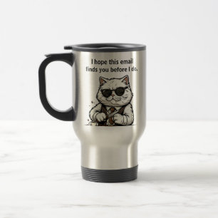 Grappige typografie koffiebekers voor collega's Sc Reisbeker