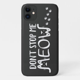 Grappige typografie met kat van zwart-wit ontwerp Case-Mate iPhone case