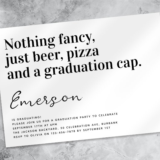 Grappige typografie Niets bijzonders Grad Feest Kaart