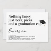 Grappige typografie Niets bijzonders Grad Feest Kaart (Voorkant)