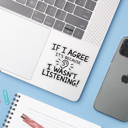 Grappige typografie ontwerp voor citaten sticker (Laptop met iPhone)