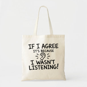Grappige typografie ontwerp voor citaten tote bag