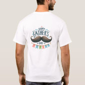 Grappige typografie snor vlaggen retro t-shirt (Achterkant)