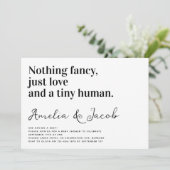 Grappige typografie Tiny Human Couple's Baby showe Kaart (Staand voorkant)