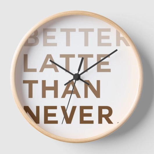 Grappige typografie wandklok (Voorkant)