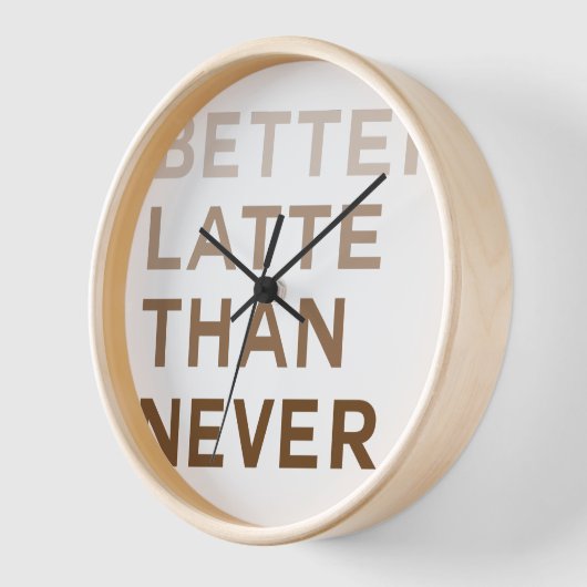 Grappige typografie wandklok (Hoek)