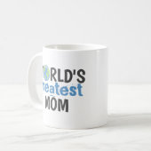 Grappige typografie Werelden Grootste Moeder Koffiemok (Voorkant links)
