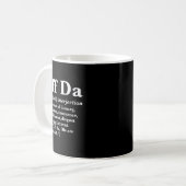 Grappige Uff Da-shirts Uff Da-definitie Zwart Uni Koffiemok (Voorkant links)
