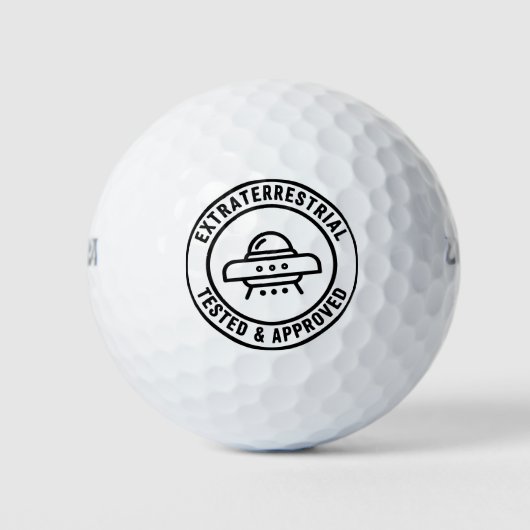 Grappige UFO Alien Buitenaards Wezen Getest & Goed Golfballen (Voorkant)