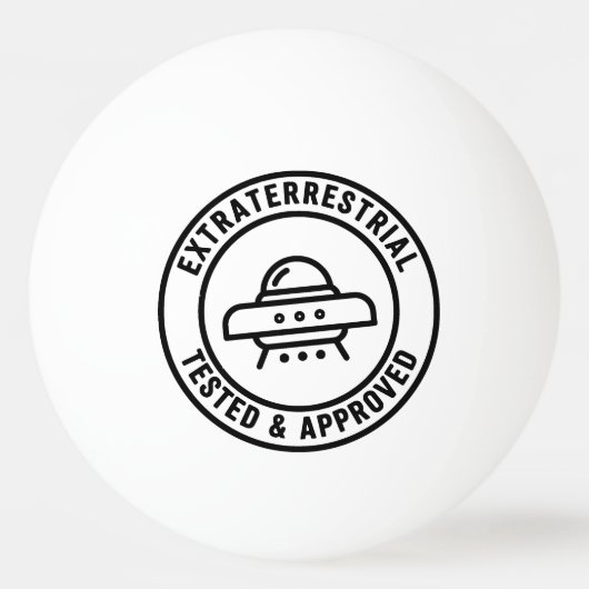 Grappige UFO Alien Buitenaards Wezen Getest & Goed Pingpongbal (Voorkant)